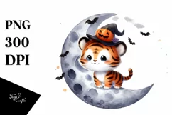 Simple Baby Tiger Halloween PNG Product Image 3