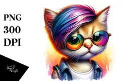 Funny Baby Cat Posing, Transparent PNG Product Image 1