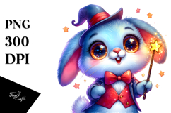 Cute Rabbit with Crazy Eyes PNG Product Image 1