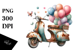 Rusted Scooter with Balloons, 20 oz Tumbler Product Image 1