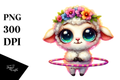 Baby Lamb Hula Hoop PNG Product Image 1