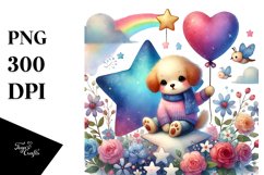 Dog Star Watercolor PNG Product Image 1