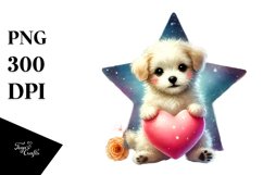 Dog Star Watercolor PNG Product Image 1