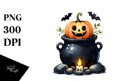 Funny Halloween Cauldron PNG Product Image 1