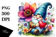 Gnome Flower Sitting PNG Product Image 1