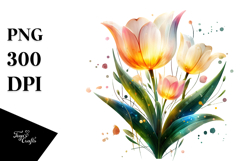 Tulip Made of Material, Summer Splash PNG Product Image 1