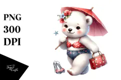 Cute Baby Polar Bear PNG Product Image 1