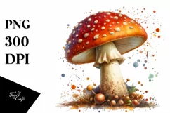 Detailed Magical Mushroom, Transparent PNG Product Image 1