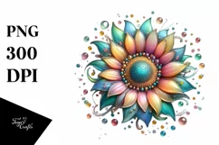 Detailed Sunflower in Material PNG Product Image 1