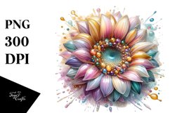 Detailed Sunflower in Material PNG Product Image 1