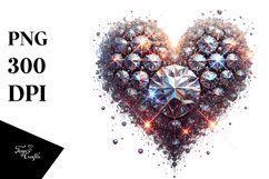 Diamond Material Heart PNG Product Image 1