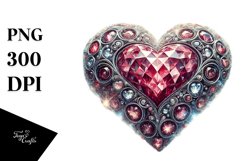 Diamond Material Heart PNG Product Image 1