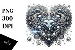 Diamond Material Heart PNG Product Image 1