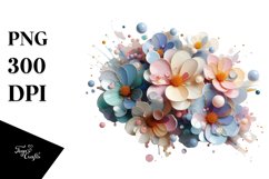 Glossy Impatiens Made of Material PNG Product Image 1