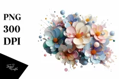Glossy Impatiens Made of Material PNG Product Image 1