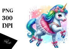 Baby Unicorn in Minuet Dancer&#039;s Outfit PNG Product Image 3