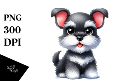 Happy Baby Miniature Schnauzer PNG Product Image 1
