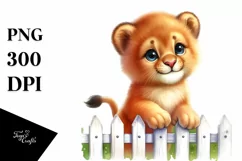 Cute Small Baby Lion Clipart Product Image 1