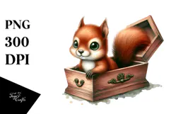 Cute Baby Squirrel Popping Out, Transparent PNG Product Image 1