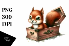 Cute Baby Squirrel Popping Out, Transparent PNG Product Image 3