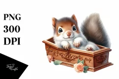Cute Baby Squirrel Popping Out, Transparent PNG Product Image 1
