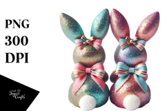 Colorful Vintage Bunny PNG Product Image 1