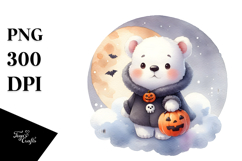 Cute Polar Bear on Cloud PNG Product Image 1