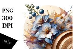 y Delphinium Watercolor Splash PNG Product Image 1