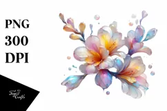 Abstract Pastel Shiny Freesia, PNG Product Image 3
