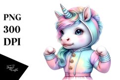 Baby Unicorn in Modern Dancer&#039;s Outfit PNG Product Image 3