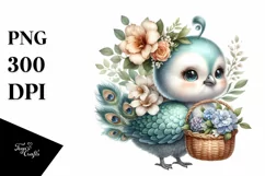 Detailed Baby Peacock Gardenia | Clipart Product Image 3