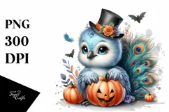 Cute Baby Peacock Sitting PNG Product Image 3
