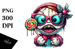 Funny Haunted Doll with Sunglasses PNG Product Image 1