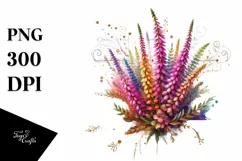 Watercolor Luxury Flower Love Splash Clipart Product Image 3