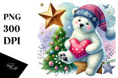 Adorned Polar Bear PNG Product Image 1