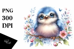 Cute Baby Bird with Big Eyes PNG Product Image 3