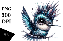 Colorful Hummingbird with Punk Look Product Image 1
