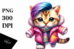 Revolted Cat Dancing in Winter PNG Product Image 3