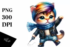 Revolted Cat Dancing in Winter PNG Product Image 1