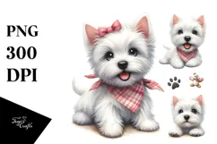 West Highland White Terrier PNG Product Image 1