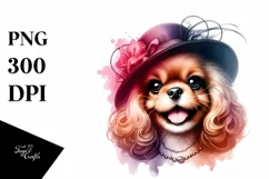 Vibrant Puppy Portrait Vintage Diva Look Product Image 3