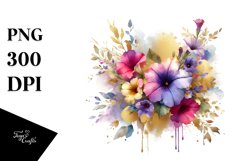 bouquet,Petunia Splash Clipart Product Image 3