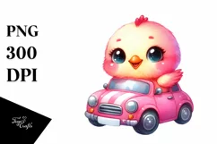 Colorful Baby Chicken PNG Product Image 1