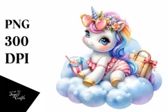 Baby Unicorn Beachwear Clipart Product Image 1