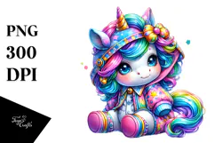 Cute Baby Unicorn PNG Product Image 1
