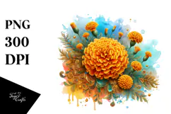 Marigold with Golden Insertions, Transparent PNG Product Image 1