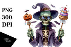 Funny Undead Halloween Clipart PNG Product Image 1