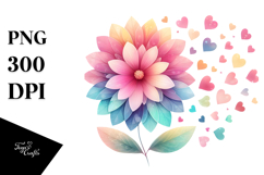 Boho Flower Heart PNG Product Image 1