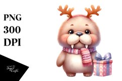 Expressive Baby Walrus with Cool Haircut, PNG Product Image 3