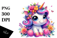 Funny Unicorn in Style, Transparent PNG Product Image 1